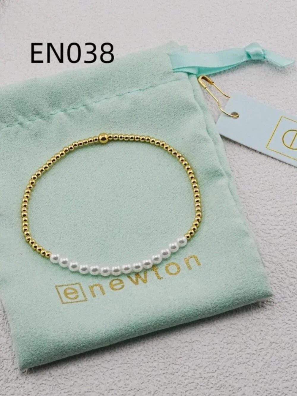 Enewton Gold Bead & Pearl Single Bracelet